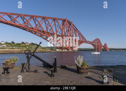 Firth of Forth Eisenbahnbrücke. Stockfoto