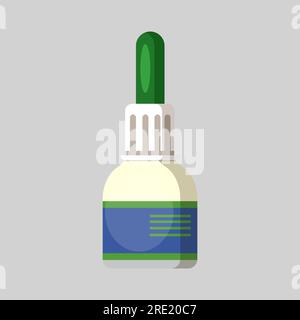 Medizinischer Tropfer. Kunststoffflasche, Pipette Stock Vektor