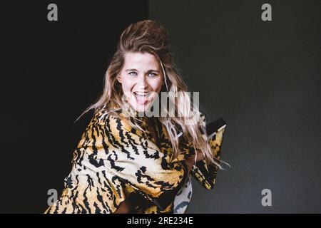 Madrid, Spanien. 06. Juli 2023. Sanne Greet Putseys, besser bekannt als Selah Sue, tritt live während eines Konzerts in Madrid auf. (Foto: Valeria Magri/SOPA Images/Sipa USA) Guthaben: SIPA USA/Alamy Live News Stockfoto