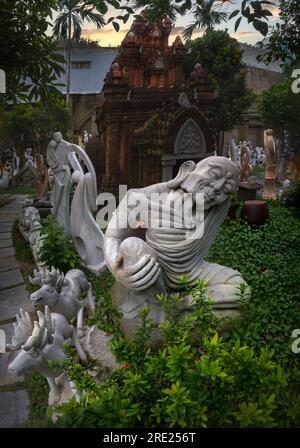 Eine Marmorskulptur, die in der Gegend der Marmorberge in Danang, Vietnam, aufgenommen wurde Stockfoto