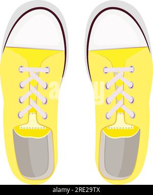 Gelbe Sportschuhe – Vektordarstellung Stock Vektor