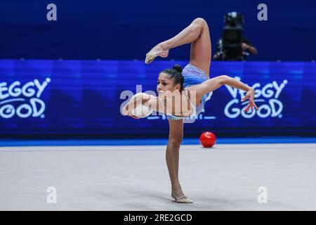 Mailand, Italien. 23. Juli 2023. Raffaeli Sofia (ITA) während der FIG-Weltmeisterschaft 2023 Mailand im Mediolanum Forum, Mailand. Kredit: SOPA Images Limited/Alamy Live News Stockfoto