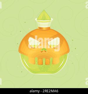 Isolierter farbiger Zaubertrank-Vektor Stock Vektor