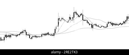 Schwarzes Design mit Kerzenhalterdiagramm Stock Vektor