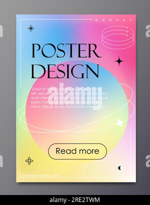Abstraktes Poster mit Verlaufsvektor Stock Vektor