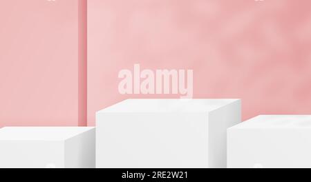 Produkte quadratisches weißes Podiumset Stock Vektor