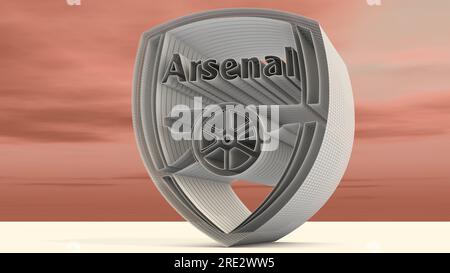 Illustration eines Abzeichens der englischen Fußballliga. Stockfoto