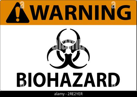 Schild Für Biologische Gefahrenstoffe, Warnschild Für Biologische Gefahrenstoffe Stock Vektor