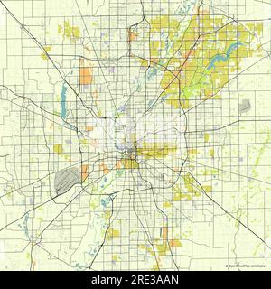 Vector Stadtplan von Indianapolis Indiana USA Stock Vektor