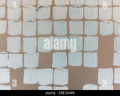 Abstrakter Hintergrund mit geometrischen Formen eines quadratischen Blocks. Handgezeichnetes Bild. Stockfoto