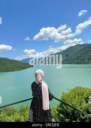 Zhinproc Reservoir in Georgia Stockfoto