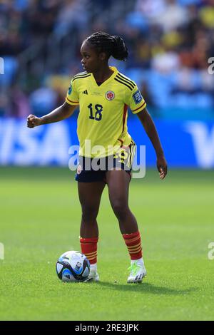 Sydney, Australien. 25. Juli 2023; Sydney Football Stadium, Sydney, NSW, Australien: FIFA Womens World Cup Group H Football, Kolumbien gegen Korea Republic; Linda Caicedo von Columbia kontrolliert den Ball Credit: Action Plus Sports Images/Alamy Live News Stockfoto