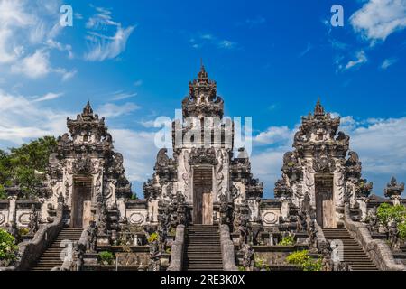 Pura Penataran Agung Lempuyang am Hang des Mount Lempuyang in Karangasem, Bali Stockfoto