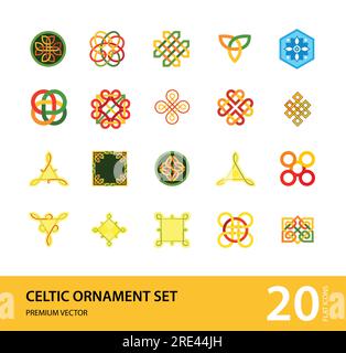 Celtic Ornament Symbolsatz Stock Vektor