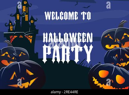 Vorlage für Halloween-Party-Poster. Jack o Laternen Stock Vektor