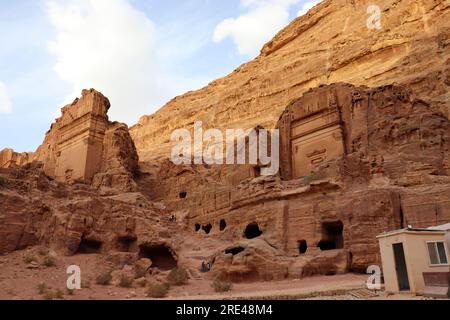 Petra, Jordanien (historische rosa Stadt) die Stadt der Nabateure (eine der berühmtesten archäologischen Stätten der Welt) Stockfoto