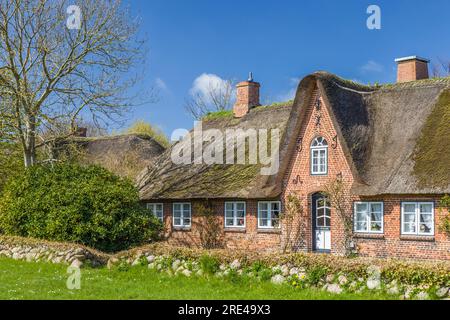 Geografie / Reise, Deutschland, Schleswig-Holstein, Morsum, historisches Strohdach-Haus in Morsum, Sylt, ADDITIONAL-RIGHTS-CLEARANCE-INFO-NOT-AVAILABLE Stockfoto