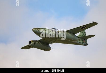 Messerschmitt Me 262 ME 262 Swallow, Ankunft im Royal International Air Tattoo 2023 Stockfoto