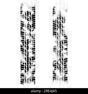 Schwarze und graue Silhouetten für Halbtonreifen Stock Vektor