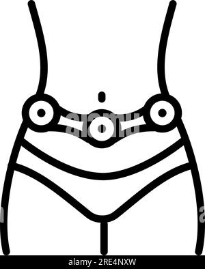 Magnetische Physiotherapie – Symbol. Element der Physiotherapie-Ikone. Dünnes Symbol für Website-Design und -Entwicklung, App-Entwicklung. Premium-Symbol Stock Vektor