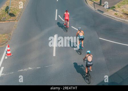 „Die Finals 2023" Triathlon Düsseldorf – Radwettbewerb Stockfoto