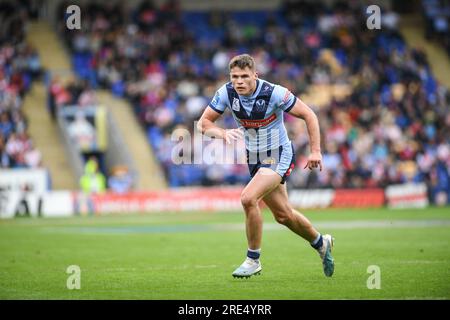 Warrington, England - 22. Juli 2023 - Jack Welsby von St. Helens. Halbfinale Des Challenge Cup, St. Helens gegen York Valkyrie im Halliwell Jones Stadium, Warrington, Großbritannien Stockfoto