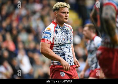 Warrington, England - 22. Juli 2023 - Lachlan Lam von Leigh Leopards. Halbfinale Des Challenge Cup, St. Helens gegen York Valkyrie im Halliwell Jones Stadium, Warrington, Großbritannien Stockfoto