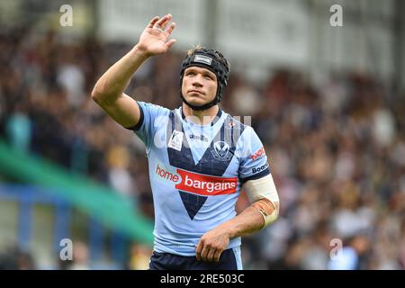 Warrington, England - 22. Juli 2023 - Jonny Lomax von St. Helens. Halbfinale Des Challenge Cup, St. Helens gegen York Valkyrie im Halliwell Jones Stadium, Warrington, Großbritannien Stockfoto