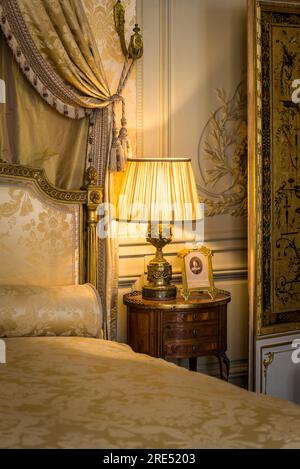 Schlafzimmer, Jacquemart-André Museum, ein privates Museum im 8. Arrondissement, Paris, Frankreich Stockfoto