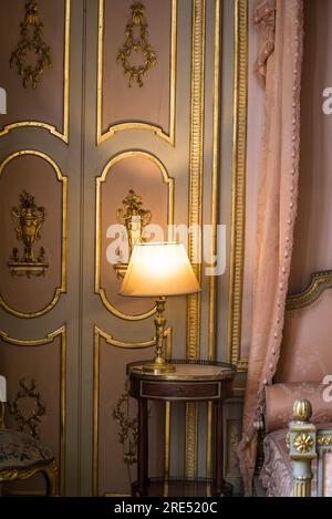 Schlafzimmer, Jacquemart-André Museum, ein privates Museum im 8. Arrondissement, Paris, Frankreich Stockfoto