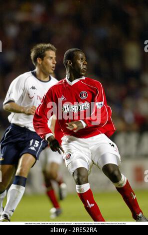 27. August 2002: The Valley, London, England: CHRIS BART-WILLIAMS, CHARLTON ATHLETIC versus Tottenham Hotspur, FA Barclaycard Premiership, The Valley Stockfoto