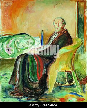 Titel: Selbstporträt mit der Spanischen Grippe Schöpfer: Edvard Munch Datum: 1919 Abmessungen: Nicht spezifiziert Medium: Öl auf Leinwand Ort: Nicht spezifiziert Stockfoto