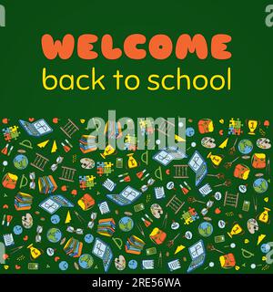 Zurück zur Schule Poster Stock Vektor