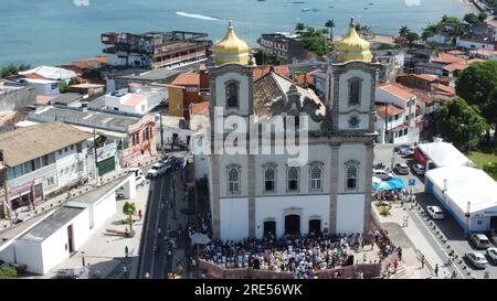 salvador, bahia, brasilien - 15. januar 2023: Blick auf die Kirche Senhor do Bonfim in Salvador. Stockfoto