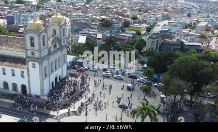 salvador, bahia, brasilien - 15. januar 2023: Blick auf die Kirche Senhor do Bonfim in Salvador. Stockfoto