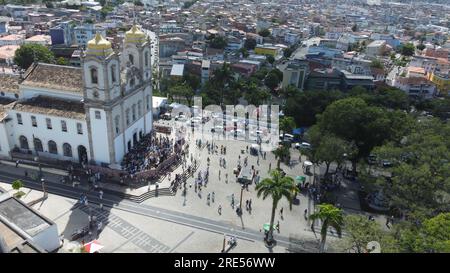 salvador, bahia, brasilien - 15. januar 2023: Blick auf die Kirche Senhor do Bonfim in Salvador. Stockfoto