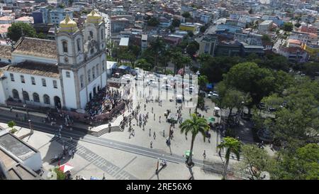 salvador, bahia, brasilien - 15. januar 2023: Blick auf die Kirche Senhor do Bonfim in Salvador. Stockfoto