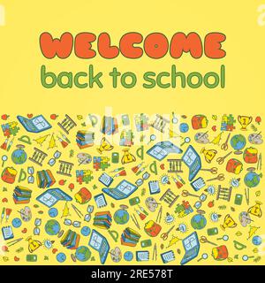 Zurück zur Schule Poster Stock Vektor