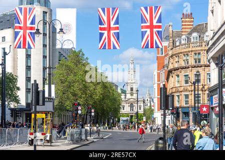 St Mary Le Strand Church aus The Strand, City of Westminster, Greater London, England, Großbritannien Stockfoto