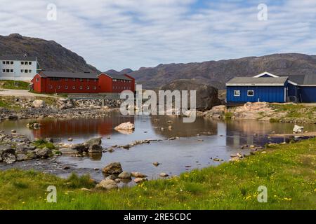 See in Qaqortoq, Grönland im Juli Stockfoto