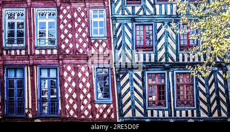 In den Straßen von Rennes Stockfoto