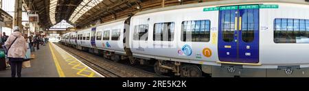 Northern Railways Train, Preston Station, Lancs, England, Großbritannien Stockfoto