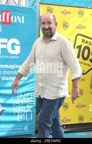 Giffoni Vallepiana, Italien. 25. Juli 2023. Giffoni Vallepiana Giffoni Film Festival 2023 Antonio Albanese, auf dem Foto: Kredit: Unabhängige Fotoagentur/Alamy Live News Stockfoto