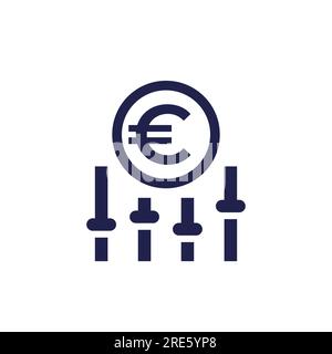Symbol für dynamische Preisgestaltung mit Euro Stock Vektor
