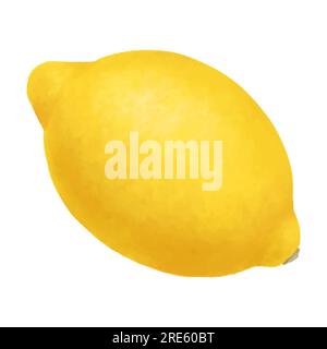 Ganze Zitrone. Vektorrealistische Darstellung isoliert auf weißem Hintergrund. Clip-Art mit Zitronensymbol. Stock Vektor