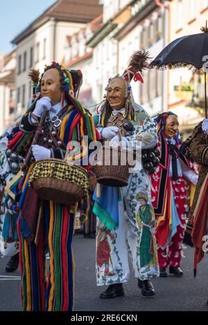 Schwäbisch Alemannische Fastnacht Rottweiler Narrensprung Masken Stockfoto