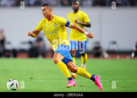 Osaka, Japan. 25. Juli 2023. Cristiano Ronaldo (Al-Nassr) Fußball : Freundschaftsspiel zwischen dem Pariser Saint-Germain 0-0 Al-Nassr FC im Yanmar Stadium Nagai in Osaka, Japan . Kredit: Naoki Nishimura/AFLO SPORT/Alamy Live News Stockfoto