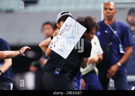 Osaka, Japan. 25. Juli 2023. Allgemeine Ansicht Fußball/Fußball : Freundschaftsspiel zwischen Paris Saint-Germain 0-0 Al-Nassr FC im Yanmar Stadium Nagai in Osaka, Japan . Kredit: Naoki Nishimura/AFLO SPORT/Alamy Live News Stockfoto