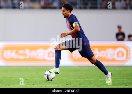 Osaka, Japan. 25. Juli 2023. Marquinhos (PSG) Fußball : Freundschaftsspiel zwischen dem Paris Saint-Germain 0-0 Al-Nassr FC im Yanmar Stadium Nagai in Osaka, Japan . Kredit: Naoki Nishimura/AFLO SPORT/Alamy Live News Stockfoto