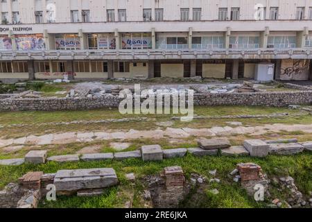 PLOWDIW, BULGARIEN - 28. JULI 2019: Römische Ruinen in Plowdiw, Bulgarien Stockfoto